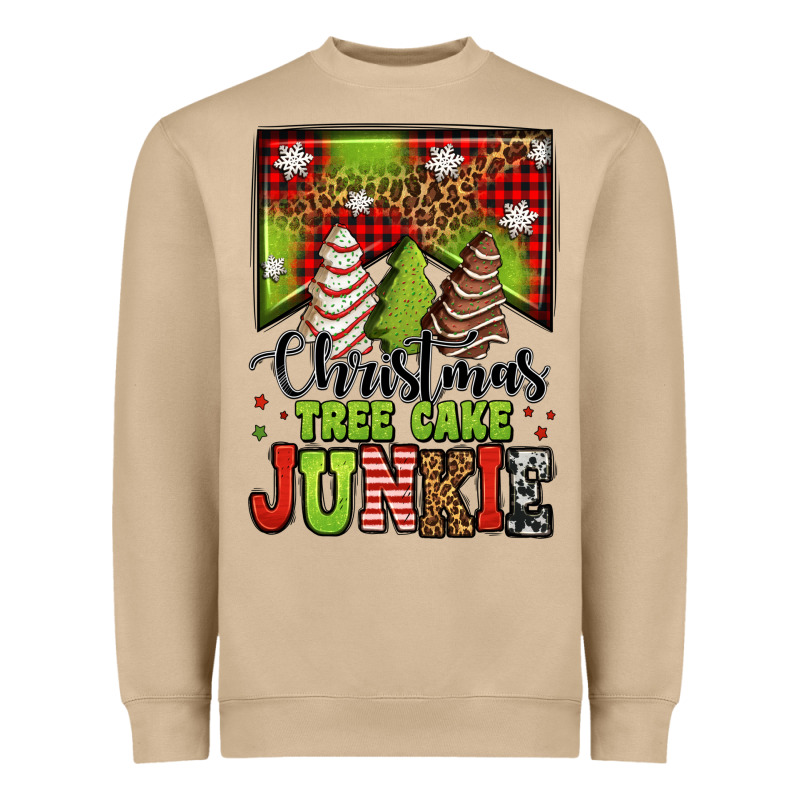 Christmas Tree Cake Junkie Heavyweight Sweatshirt by Jasminsmagicworld | Teevron