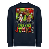Navy Christmas tree cake junkie Heavyweight Sweatshirt - Jasminsmagicworld