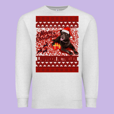 Merry Christmas Labrador Retriever Premium Sweatshirt Designed By Bettercallsaul