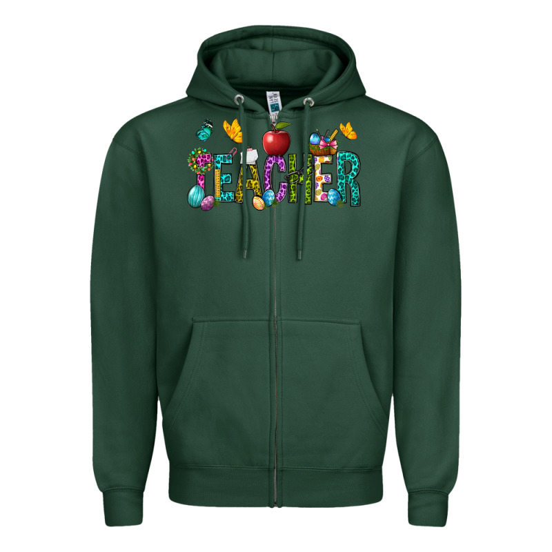 Easter Teacher Zipper Hoodie by NancyCooperArtShop | Teevron