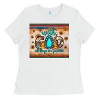 White with god all things are possible matthew 19 26 Ladies Tee - JahusDesignShop