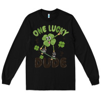 Black one lucky dude Long Sleeve Tee - MaliasSmallBusiness