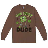 Chestnut one lucky dude Long Sleeve Tee - MaliasSmallBusiness