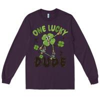 Plum one lucky dude Long Sleeve Tee - MaliasSmallBusiness