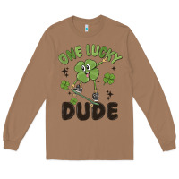 Toasted Coconut one lucky dude Long Sleeve Tee - MaliasSmallBusiness