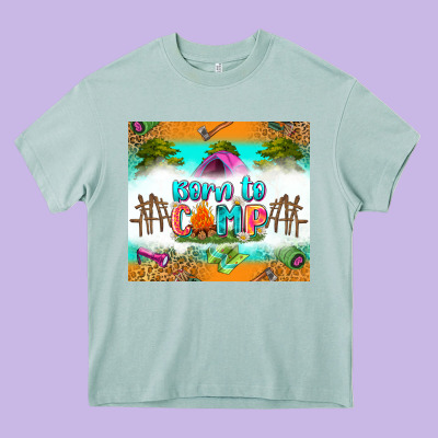 Born To Camp Heavy Core Tee Designed By Zillion Design Studio