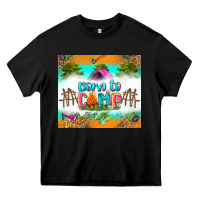 Black born to camp Heavy Core Tee - Zillion Design Studio