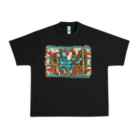 Black cactus cowhide serape Urban Heavy Tee - AdoDesignShop