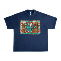 Navy cactus cowhide serape Urban Heavy Tee - AdoDesignShop