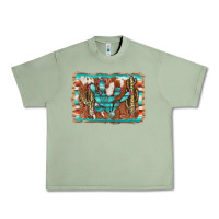 Oil Green cactus cowhide serape Urban Heavy Tee - AdoDesignShop