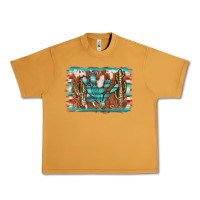 Peanut Butter cactus cowhide serape Urban Heavy Tee - AdoDesignShop
