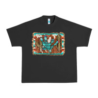 Pigment Black cactus cowhide serape Urban Heavy Tee - AdoDesignShop