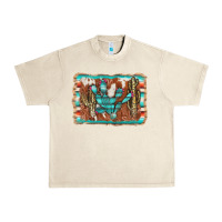 Sandshell cactus cowhide serape Urban Heavy Tee - AdoDesignShop