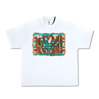 White cactus cowhide serape Urban Heavy Tee - AdoDesignShop