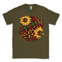 Army Green Christmas leopard sunflower Classic Tee - BarkalooDesign