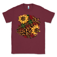 Burgundy Christmas leopard sunflower Classic Tee - BarkalooDesign
