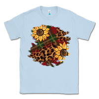 Dusty Blue Christmas leopard sunflower Classic Tee - BarkalooDesign