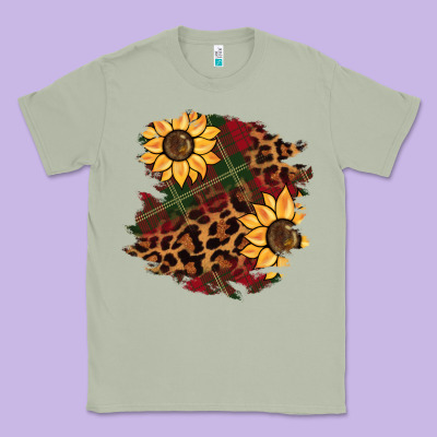 Christmas Leopard Sunflower Classic Tee Designed By Barkaloodesign