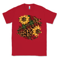 Red Christmas leopard sunflower Classic Tee - BarkalooDesign