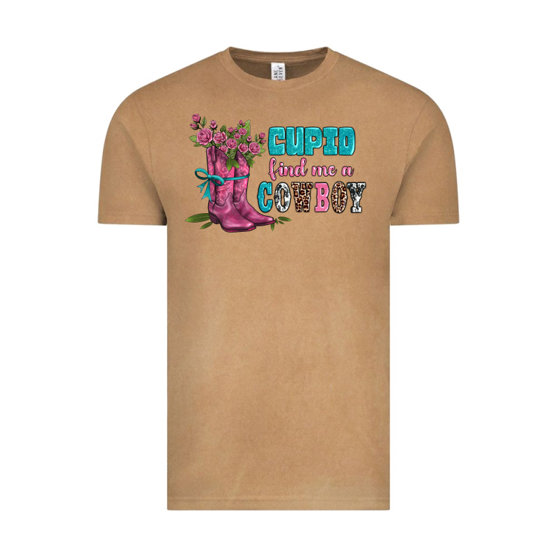 Velantines Day Cupid Find Me A Cowboy Vintage Tee by AdoDesignShop | Teevron