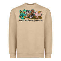 Peace Love Yorkshire Pig Heavyweight Sweatshirt | Teevron