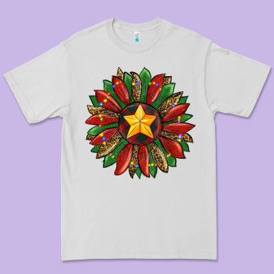 Christmas Sunflower Premium Tee Designed By Ranaportraitstore