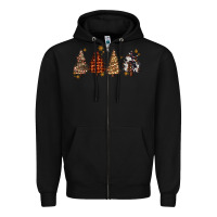 Black howdy christmas trees Zipper Hoodie - MaliasSmallBusiness