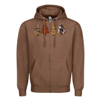 Chestnut howdy christmas trees Zipper Hoodie - MaliasSmallBusiness