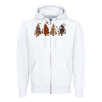 White howdy christmas trees Zipper Hoodie - MaliasSmallBusiness