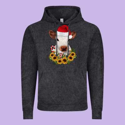 Calf Sunflower Christmas Vintage Hoodie Designed By Jahusdesignshop