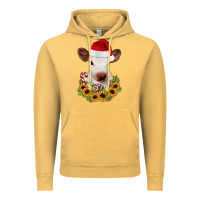 Vintage Mustard calf sunflower christmas Vintage Hoodie - JahusDesignShop
