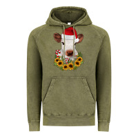 Vintage Olive calf sunflower christmas Vintage Hoodie - JahusDesignShop