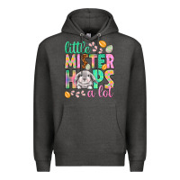 Charcoal Heather little mister hops a lot Premium Hoodie - NancyCooperArtShop