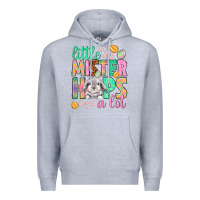 Heather Grey little mister hops a lot Premium Hoodie - NancyCooperArtShop