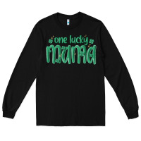 Black one lucky mama Long Sleeve Tee - MaliasSmallBusiness