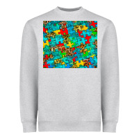 Heather Grey autism awareness puzzle Heavyweight Sweatshirt - BarkalooDesign