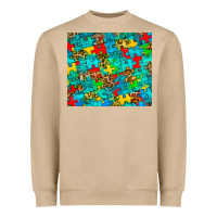 Mushroom autism awareness puzzle Heavyweight Sweatshirt - BarkalooDesign