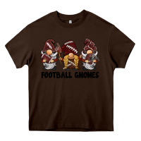 Chocolate Brown football gnomes Heavy Core Tee - BarkalooDesign