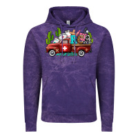 Cloud Purple rca nurse truck with cactus Vintage Hoodie - AdoDesignShop