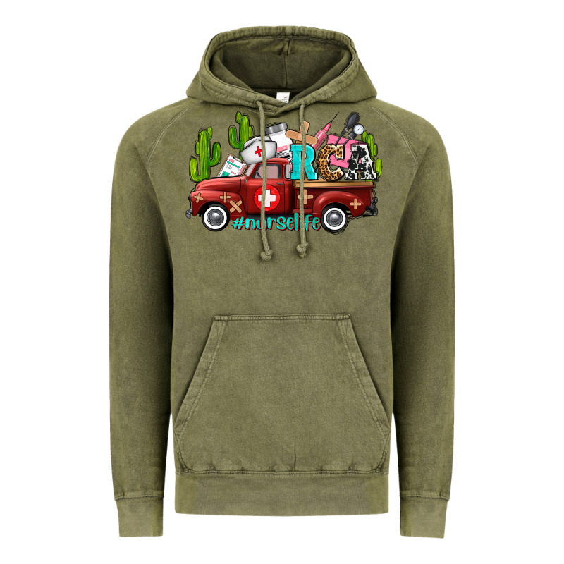 Rca Nurse Truck With Cactus Vintage Hoodie by AdoDesignShop | Teevron