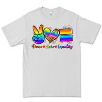 Dove Grey peace love equality Premium Tee - Zillion Design Studio