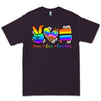 Plum peace love equality Premium Tee - Zillion Design Studio