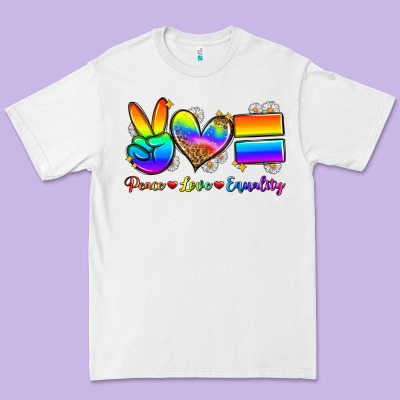 Peace Love Equality Premium Tee Designed By Zillion Design Studio