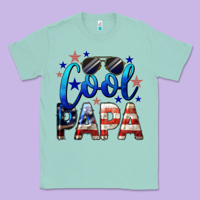 Cool Papa American Classic Tee Designed By Lillyallendesigns