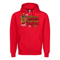 Red Merry Cluckin' Christmas Zipper Hoodie - MaliasSmallBusiness
