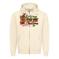 Sandshell Merry Cluckin' Christmas Zipper Hoodie - MaliasSmallBusiness