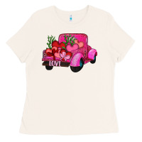 Valentine's Day Heart Cactus Truck Ladies Tee | Teevron