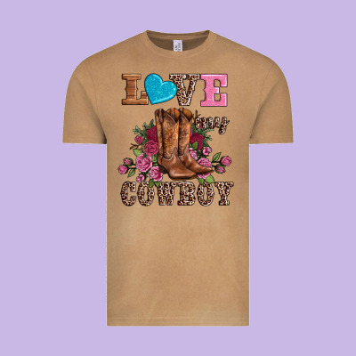 Valentines Day Love My Cowboy Vintage Tee Designed By Adodesignshop
