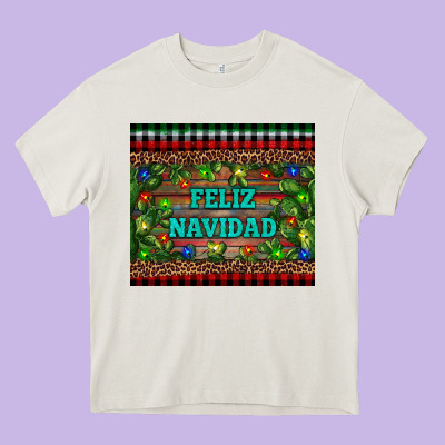 Feliz Navidad Heavy Core Tee Designed By Ranaportraitstore