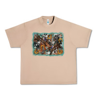 Burro bucking bronco rodeo revolver western background Urban Heavy Tee - AdoDesignShop